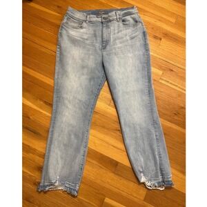 DL1961 Bridget Cropped High Rise Instasculpt Boot Jeans Wyndham Blue 32